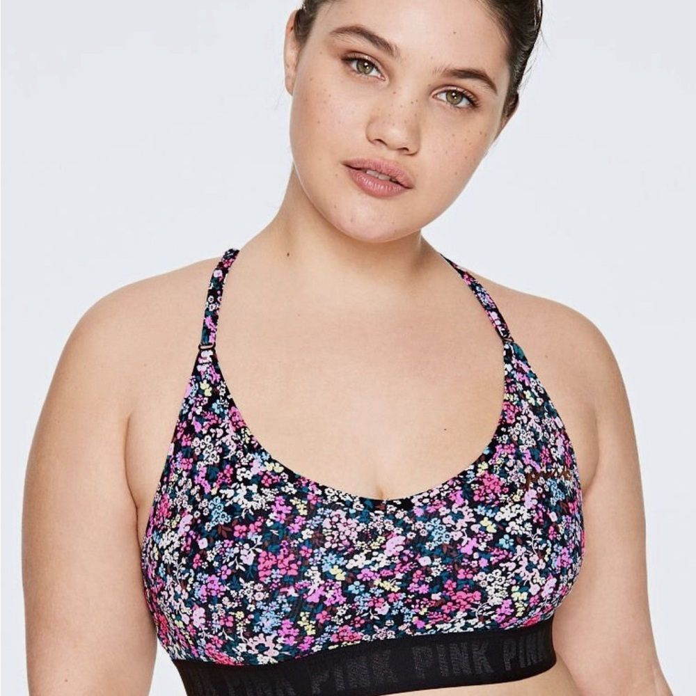 Victoria's Secret PINK Ultimate Lightly Lined Floral Print Sports Bra